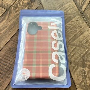Plaid IPhone 16 Case - Red and Green